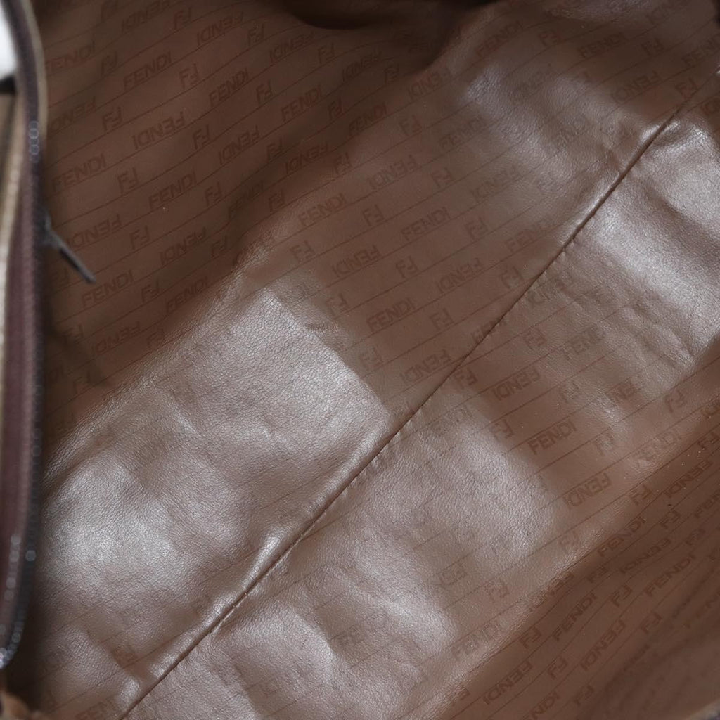 Fendi Zucchino Canvas Brown Canvas Handbag (Authentic  )