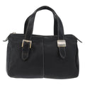 Burberry Vintage Handbag Leather Black Leather Handbag (Authentic  )