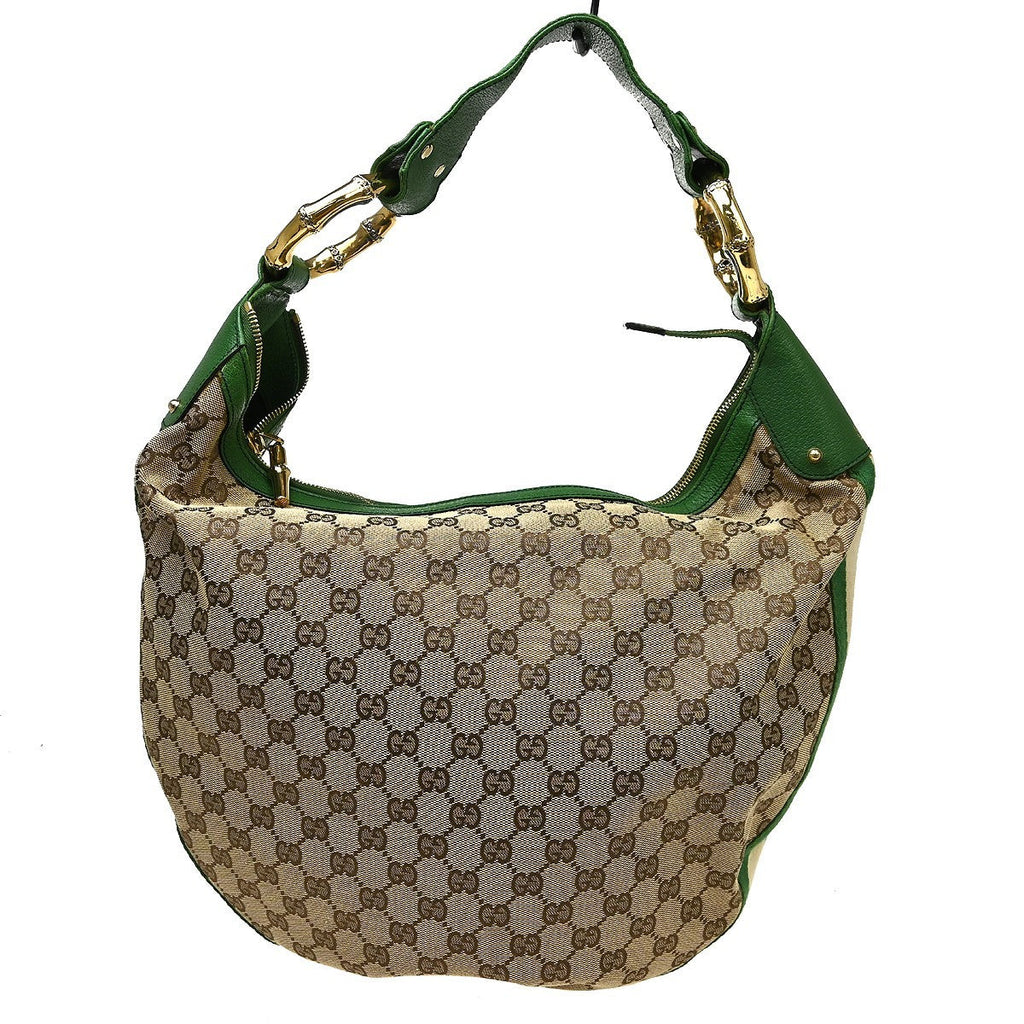 Gucci Bamboo Ring Hobo Guccissima Leather Multicolour Canvas Handbag ( )