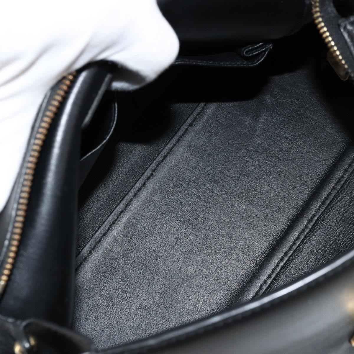 Salvatore Ferragamo Sofia Satchel Leather Black Leather Handbag ( )