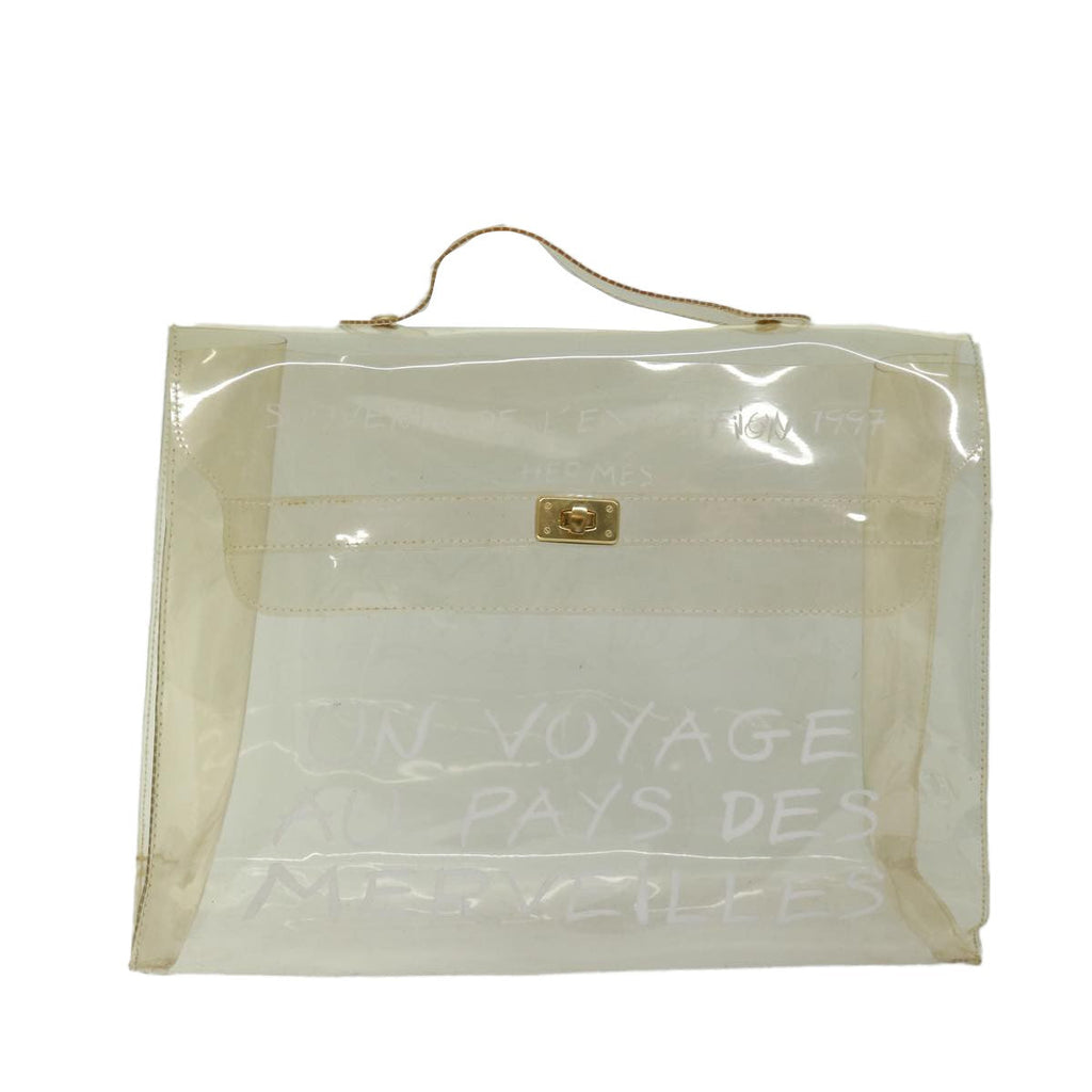 Hermes Kelly Souvenir Bag Vinyl Clear Plastic Handbag (Authentic  )