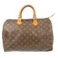 Louis Vuitton Speedy Handbag Monogram Canvas Brown Canvas Handbag ( )