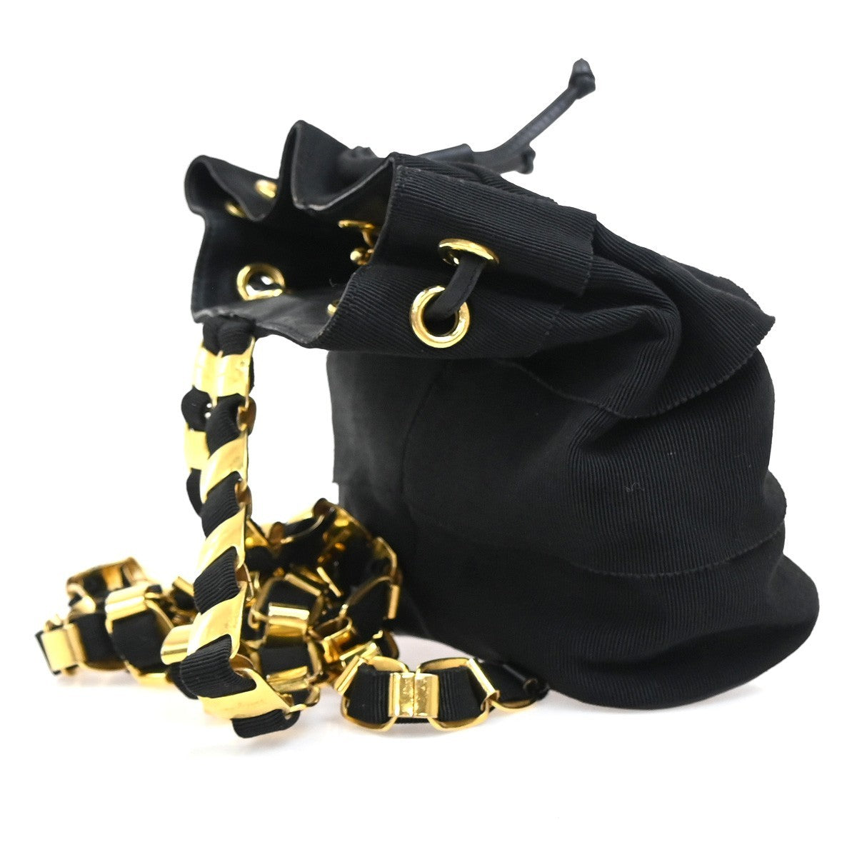 Salvatore Ferragamo Vala Backpack Canvas Black Canvas Backpack Bag (Authentic  )