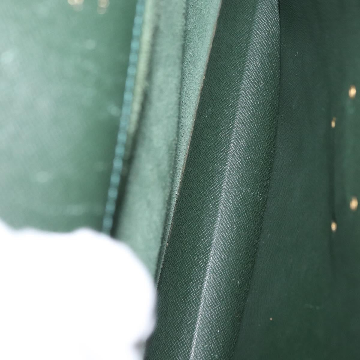 Louis Vuitton Serviette Kourad Briefcase Taiga Leather Green Leather Handbag (Authentic  )