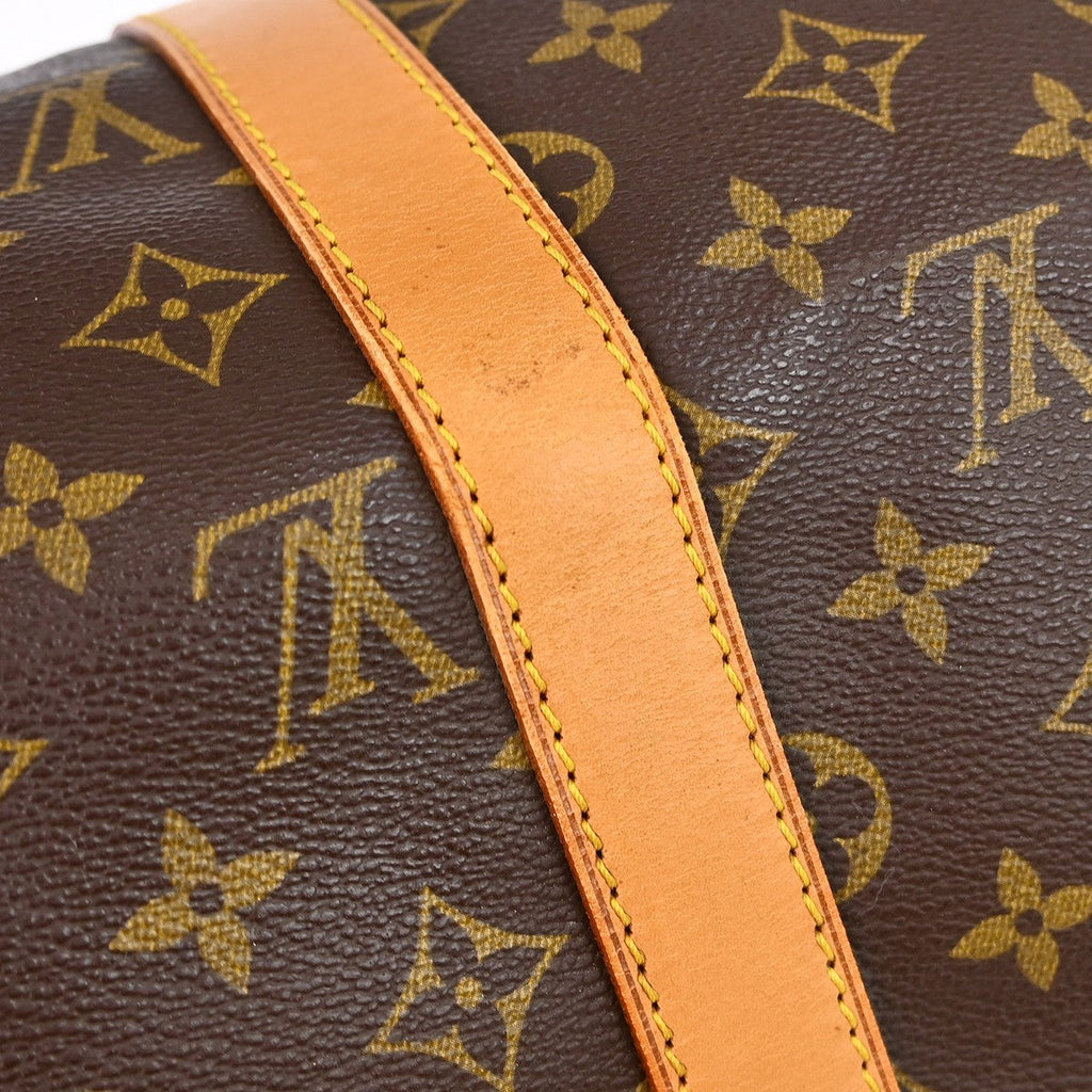 Louis Vuitton Keepall Bandouliere Bag Monogram Canvas Brown Canvas Handbag (Authentic  )