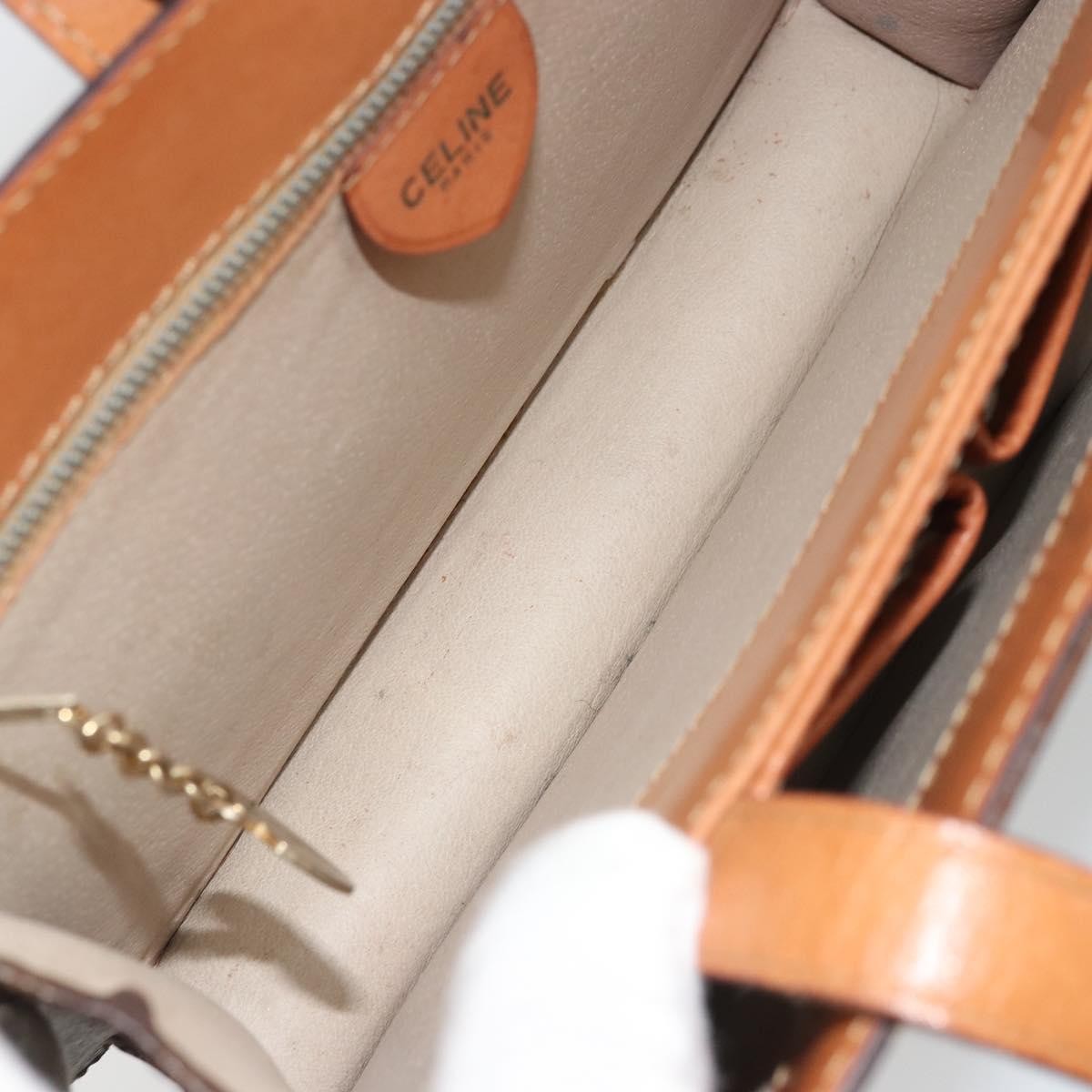 Celine Vintage Macadam Handbag Canvas Brown Canvas Handbag ( )