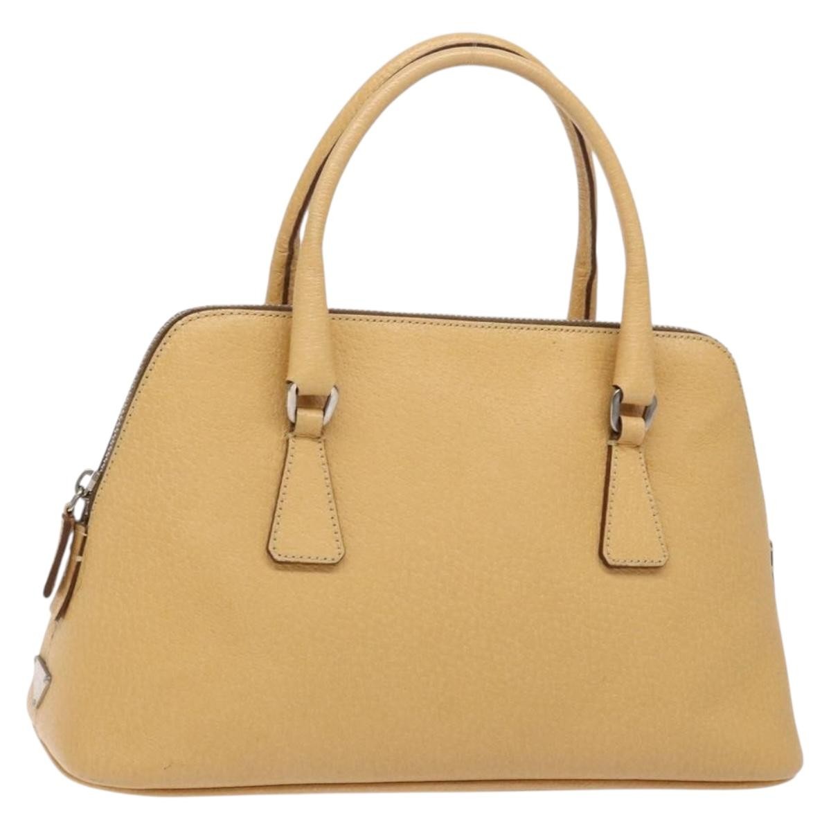 Prada Cuir Promenade Bag Saffiano Leather Beige Leather Handbag (Authentic  )