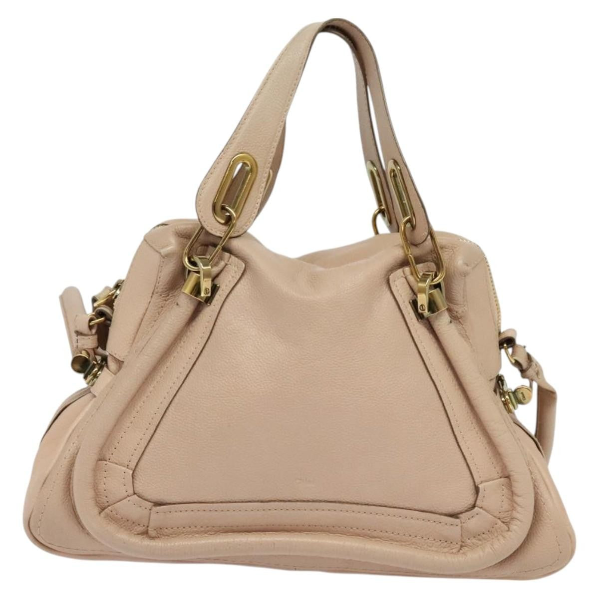 Chloe Paraty Handbag Quilted Leather Beige Leather Handbag ( )