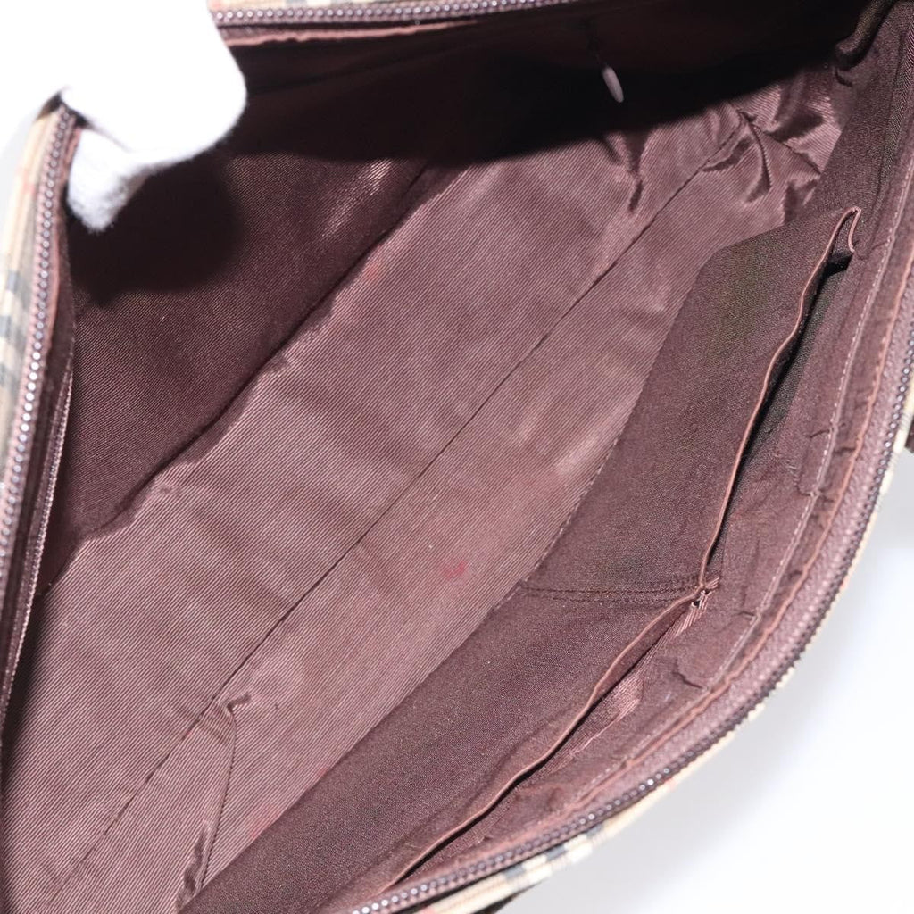Burberry Nova Check Handbag Nova Check Canvas And Leather Beige Canvas Handbag (Authentic  )