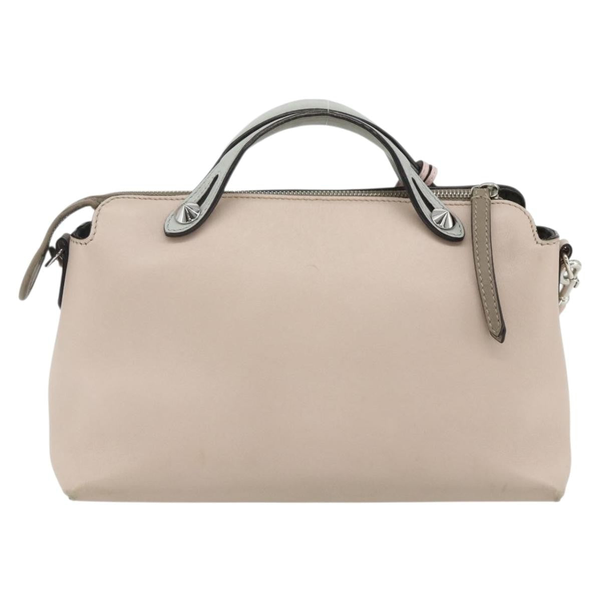Fendi By The Way Satchel Leather Beige Leather Handbag ( )