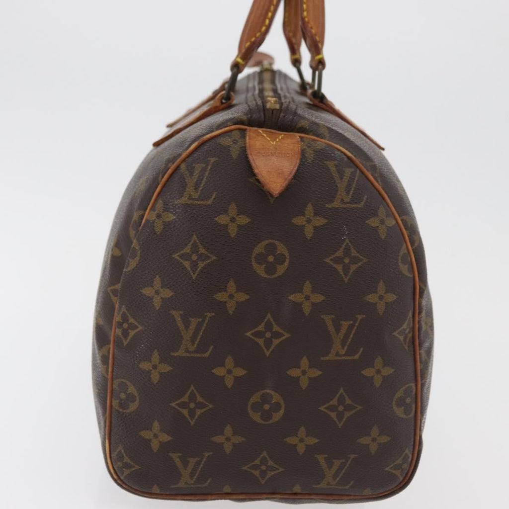 Louis Vuitton Speedy Handbag Monogram Canvas Brown Canvas Handbag ( )