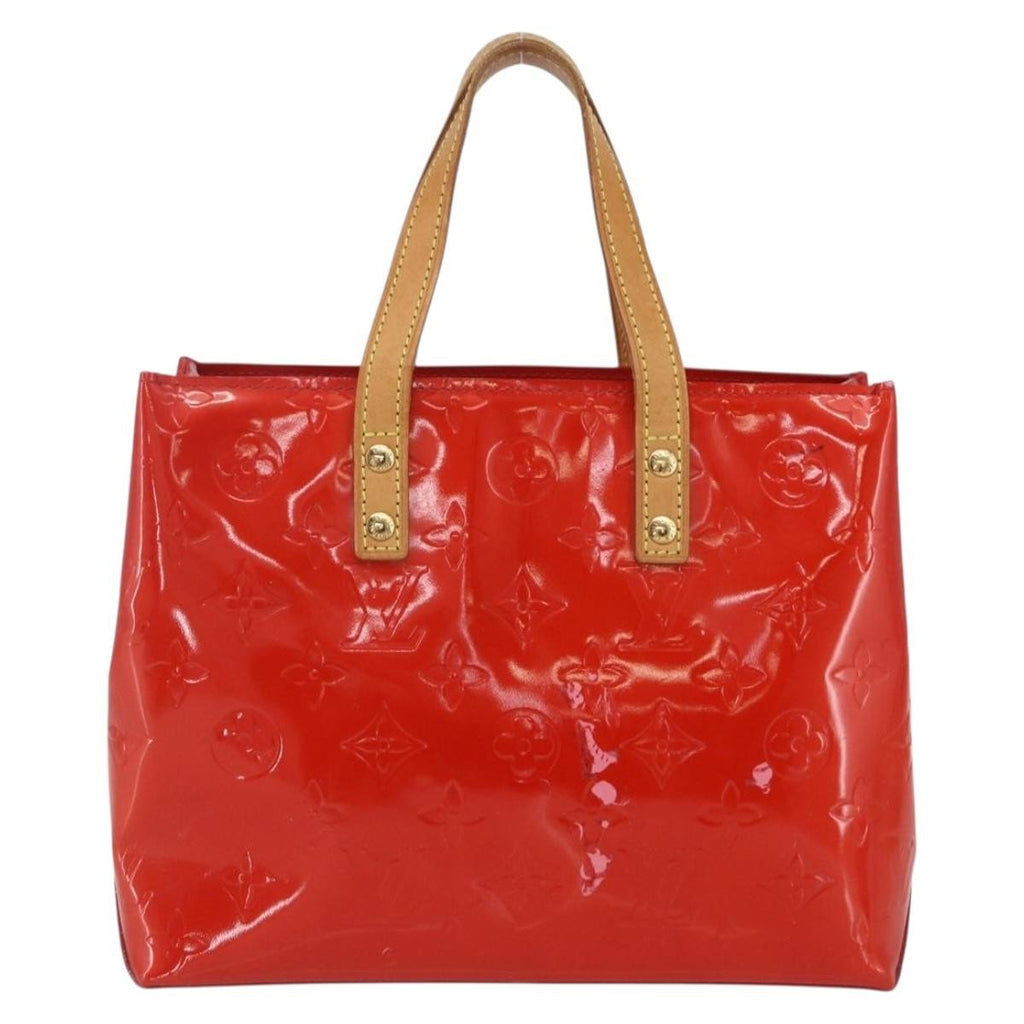 Louis Vuitton Reade Handbag Monogram Vernis Red Patent_Leather Handbag (Authentic  )