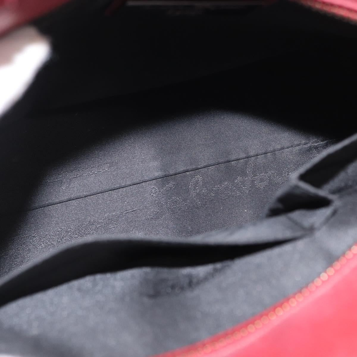 Salvatore Ferragamo Double Gancini Side Buckle Tote Leather Red Leather Handbag (Authentic  )