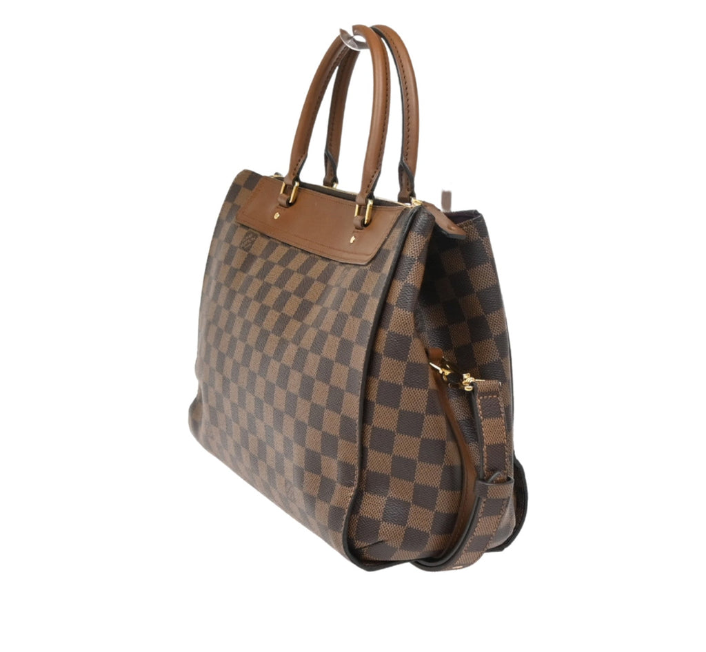 Louis Vuitton Greenwich Bag Damier Brown Leather Handbag (Authentic  )