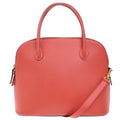 Celine Vintage Convertible Bowler Bag Leather Red Leather Handbag (Authentic  )