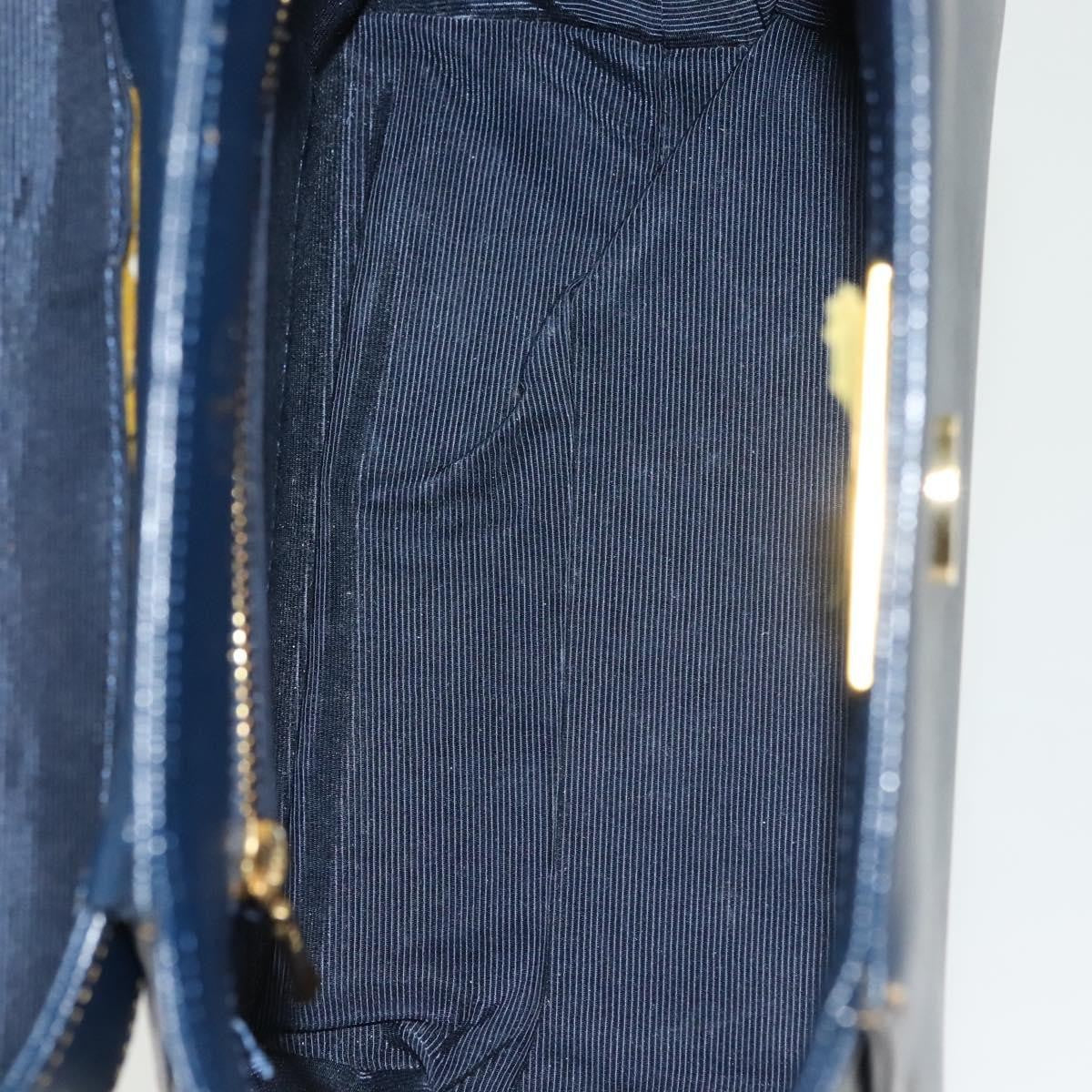 Valentino Garavani Vintage Handbag Leather Navy Leather Handbag (Authentic  )