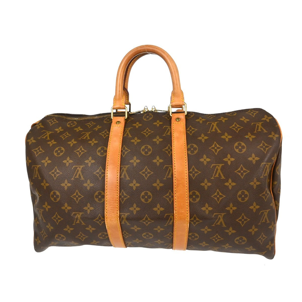 Louis Vuitton Keepall Bag Monogram Canvas Brown Canvas Handbag ( )