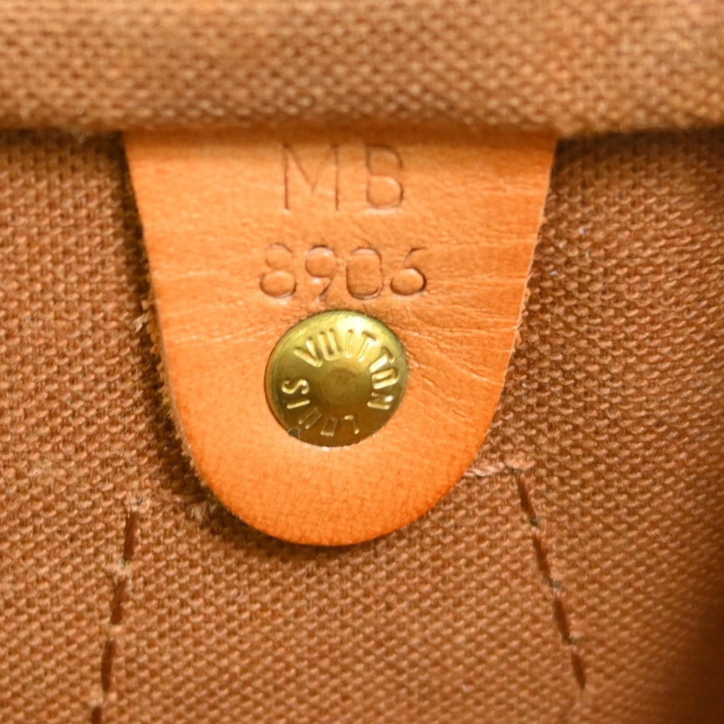 Louis Vuitton Speedy Handbag Monogram Canvas Brown Canvas Handbag ( )