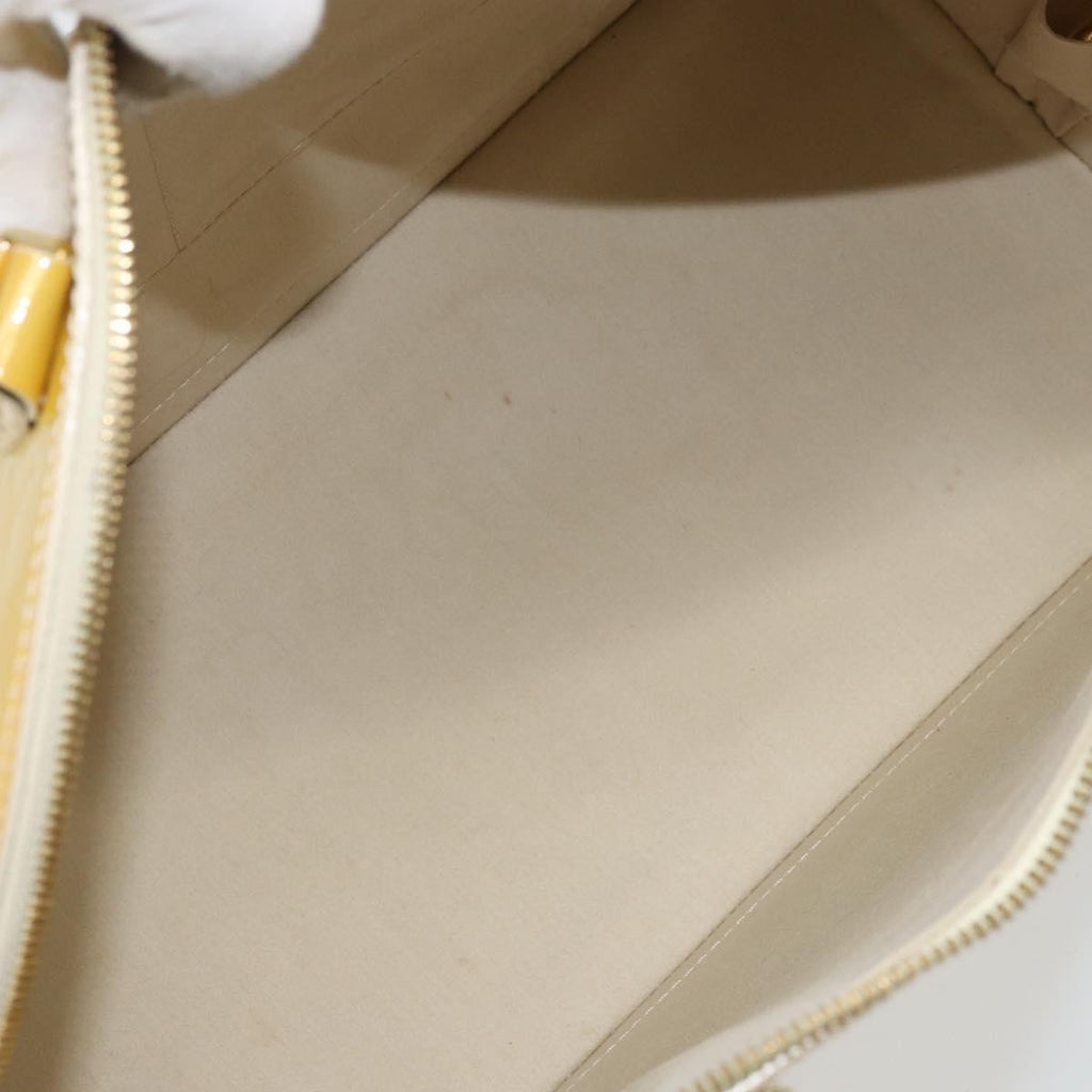 Louis Vuitton Alma Handbag Monogram Vernis Yellow Patent_Leather Handbag (Authentic  )