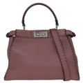 Fendi Selleria Peekaboo Bag Leather Purple Leather Handbag (Authentic  )