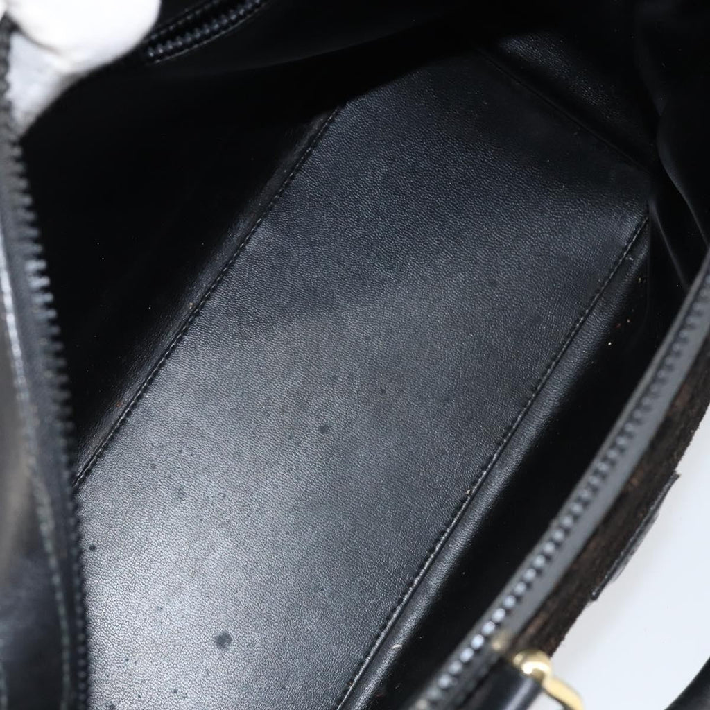 Celine Vintage Macadam Handbag C Macadam Suede Black Suede Handbag (Authentic  )