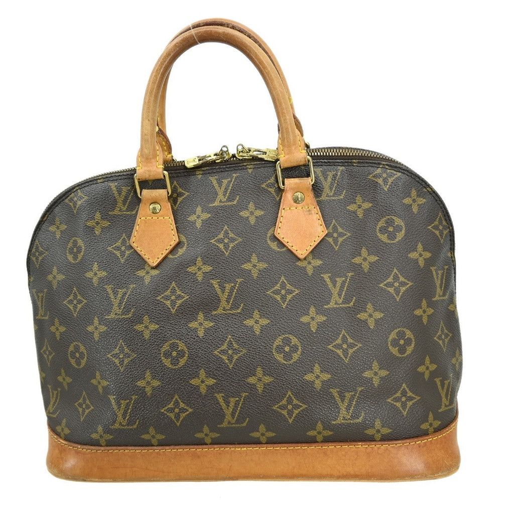 Louis Vuitton Alma Handbag Monogram Canvas Brown Canvas Handbag ( )