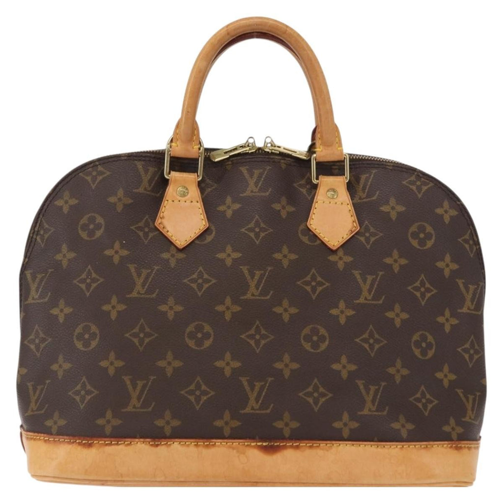 Louis Vuitton Alma Handbag Monogram Canvas Brown Canvas Handbag (Authentic  )