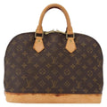 Louis Vuitton Alma Handbag Monogram Canvas Brown Canvas Handbag (Authentic  )