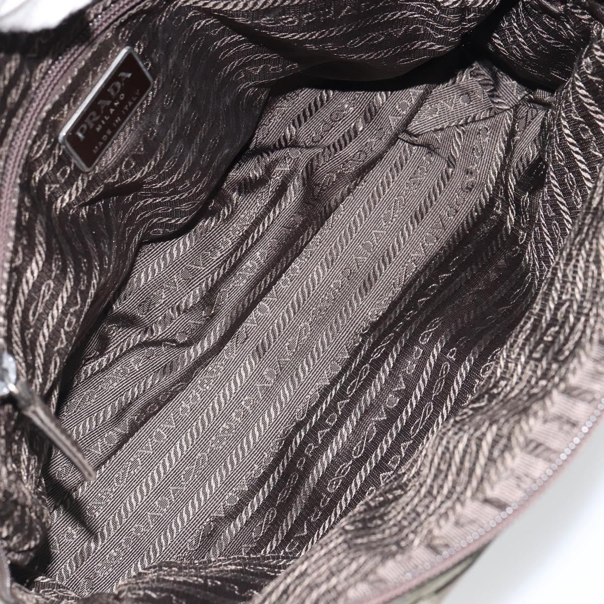 Prada Zip Around Tote Tessuto Khaki Nylon Handbag (Authentic  )