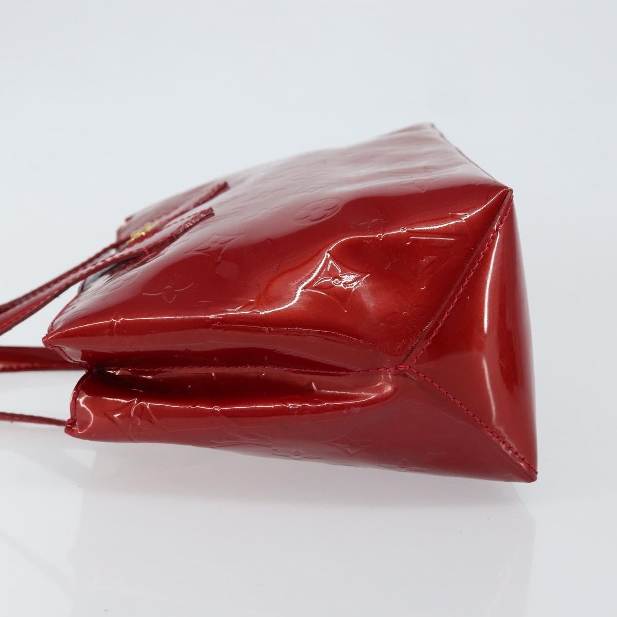 Louis Vuitton Wilshire Handbag Monogram Vernis Red Patent_Leather Handbag (Authentic  )