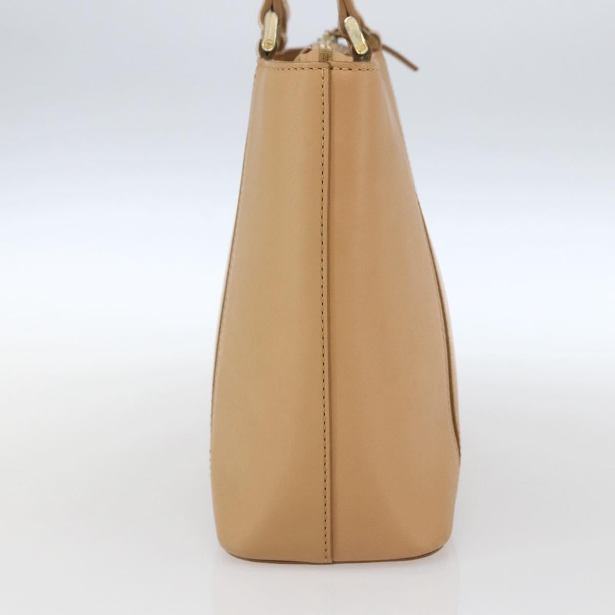 Burberry Vintage Handbag Leather Beige Leather Handbag (Authentic  )