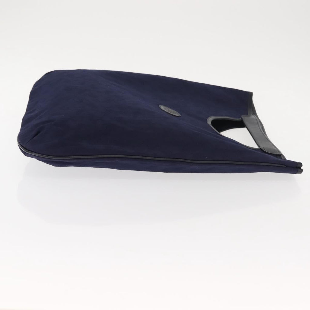 Celine C Sulky Handbag Suede Navy Suede Handbag (Authentic  )