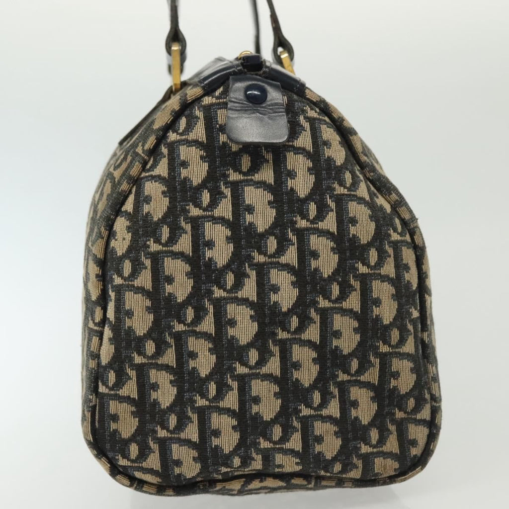 Christian Dior Vintage Trotter Boston Bag Diorissimo Canvas Navy Canvas Bag (Authentic  )