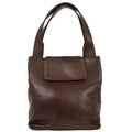 Loewe Anagram Handbag Leather Brown Leather Handbag (Authentic  )