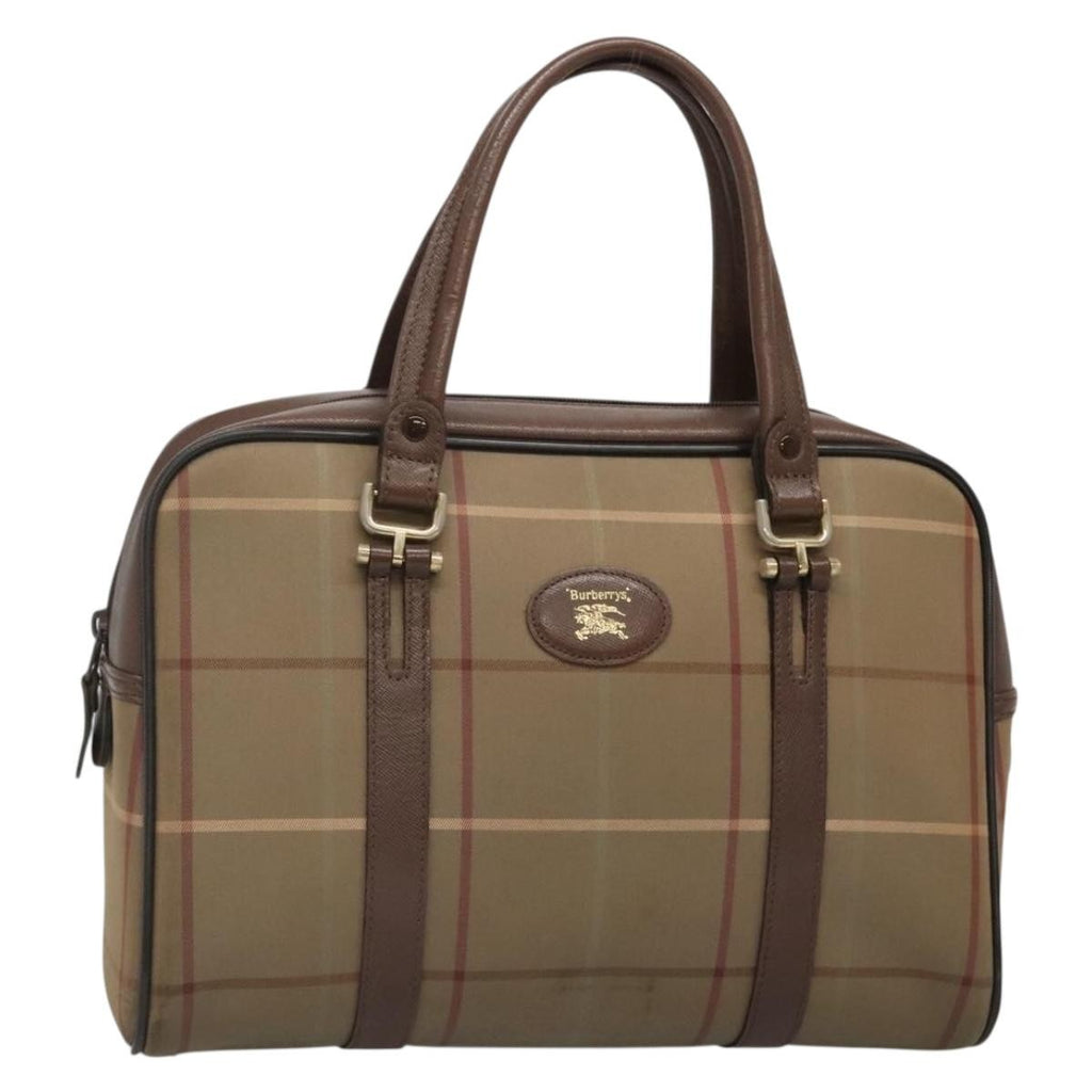 Burberry Nova Check Handbag Nova Check Canvas Beige Canvas Handbag (Authentic  )
