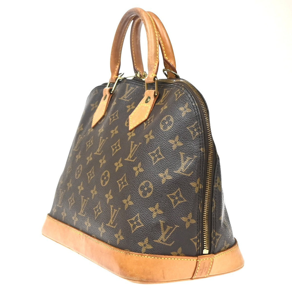 Louis Vuitton Alma Handbag Monogram Canvas Brown Canvas Handbag ( )