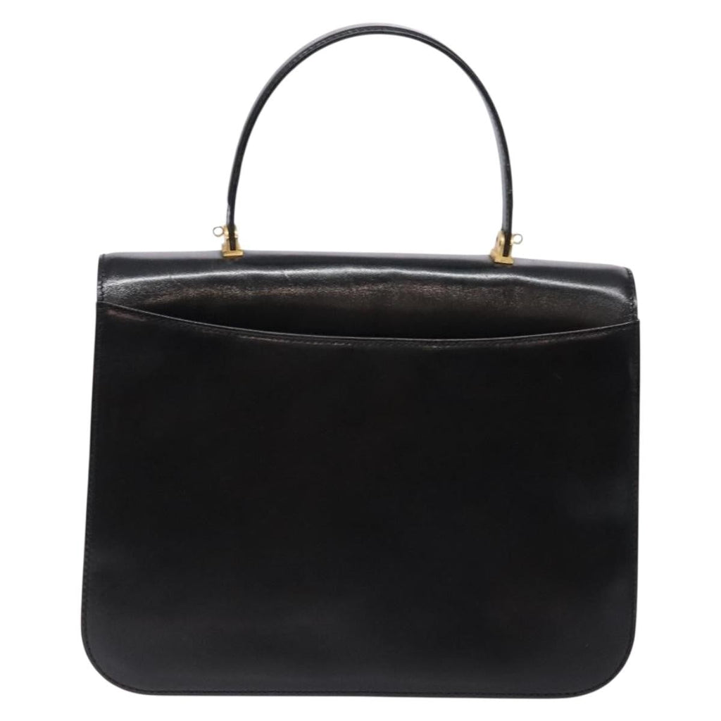 Bally Handbag Leather Black Leather Handbag (Authentic  )