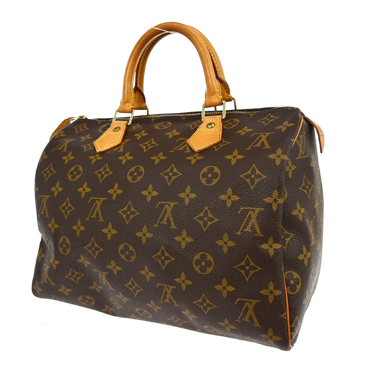Louis Vuitton Speedy Handbag Monogram Canvas Brown Canvas Handbag ( )