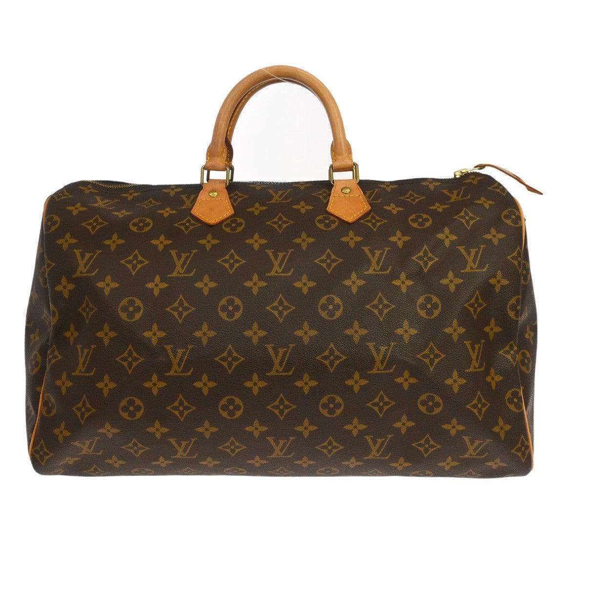 Louis Vuitton Speedy Handbag Monogram Canvas Brown Canvas Handbag ( )