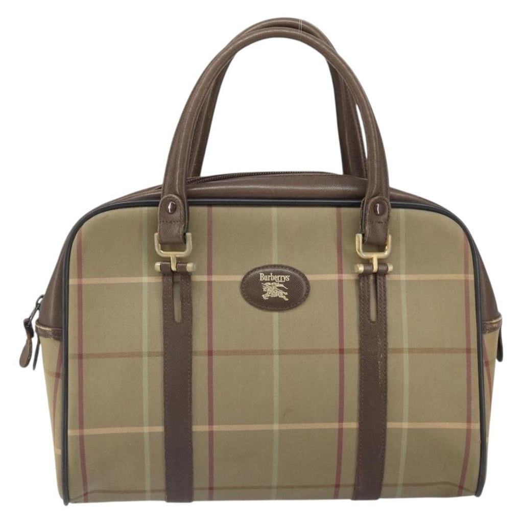 Burberry Nova Handbag Canvas Beige Canvas Handbag (Authentic  )