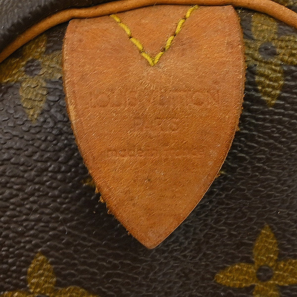 Louis Vuitton Speedy Handbag Monogram Canvas Brown Canvas Handbag ( )