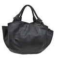 Loewe Anagram Handbag Leather Black Leather Handbag ( )