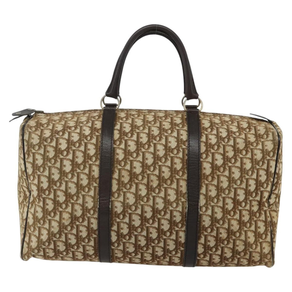 Christian Dior Vintage Trotter Handbag Canvas Brown Canvas Handbag ( )