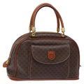 Celine Macadam Handbag Macadam With Leather Brown Canvas Handbag (Authentic  )