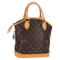Louis Vuitton Lockit Handbag Monogram Canvas Brown Canvas Handbag (Authentic  )