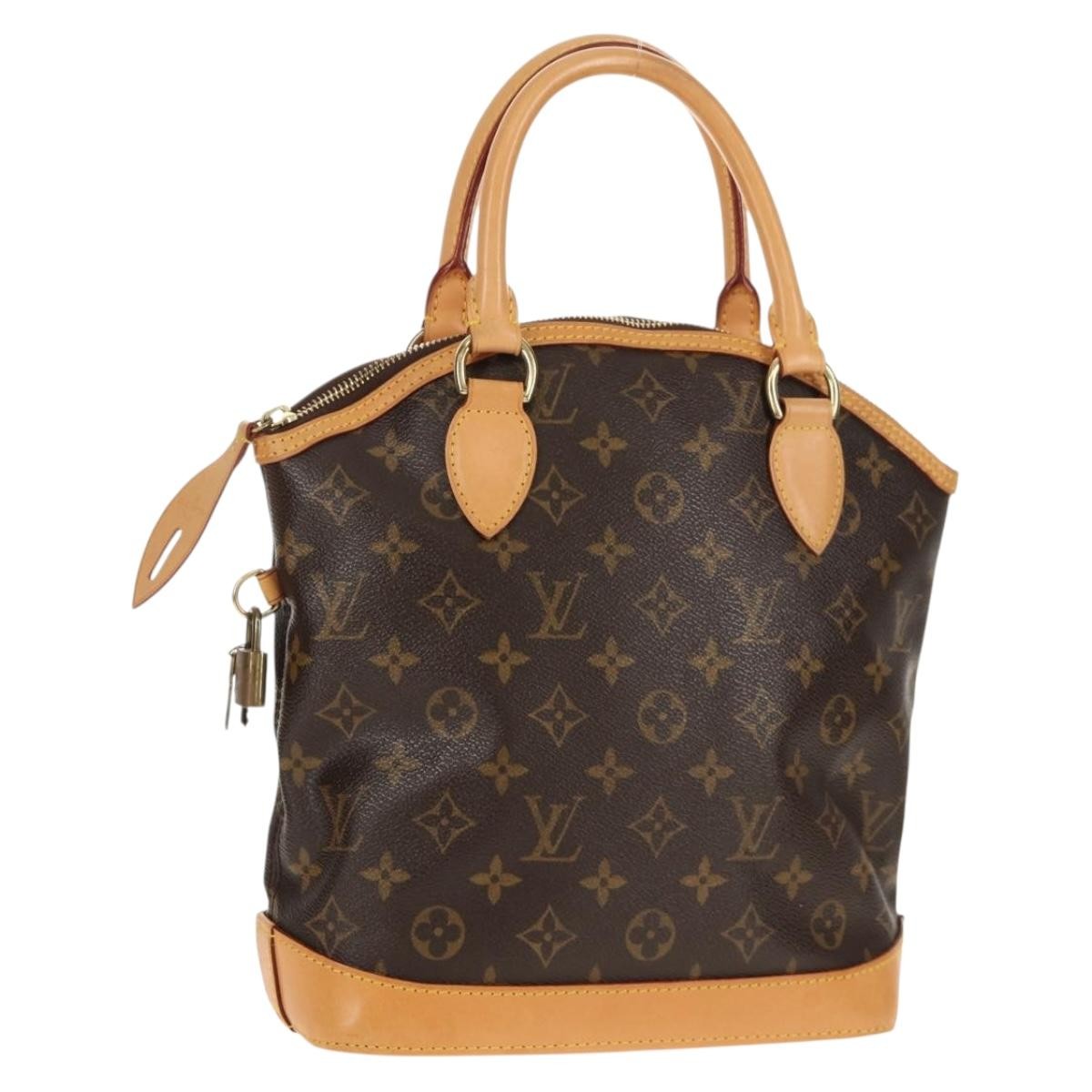 Louis Vuitton Lockit Handbag Monogram Canvas Brown Canvas Handbag (Authentic  )