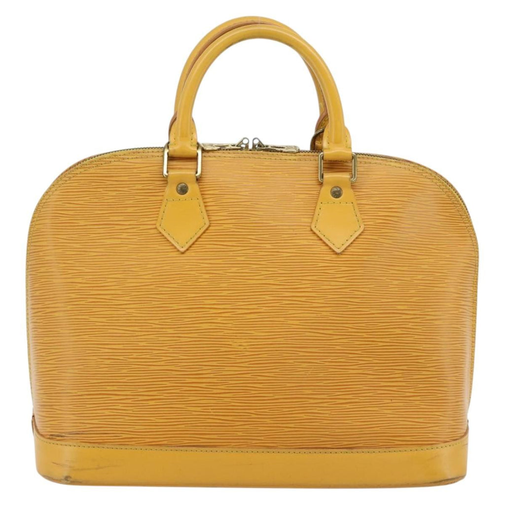 Louis Vuitton Alma Handbag Epi Leather Yellow Leather Handbag ( )
