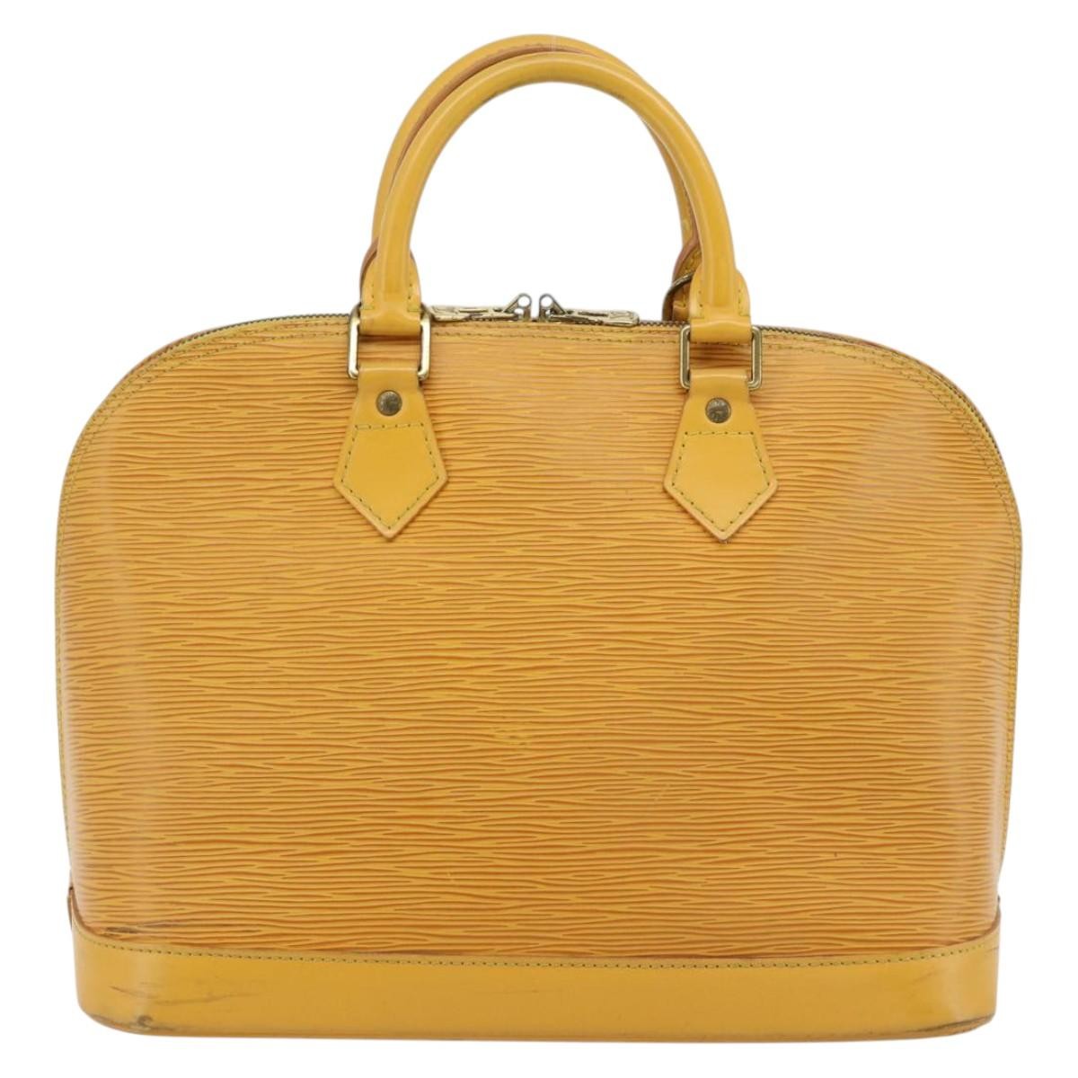 Louis Vuitton Alma Handbag Epi Leather Yellow Leather Handbag ( )