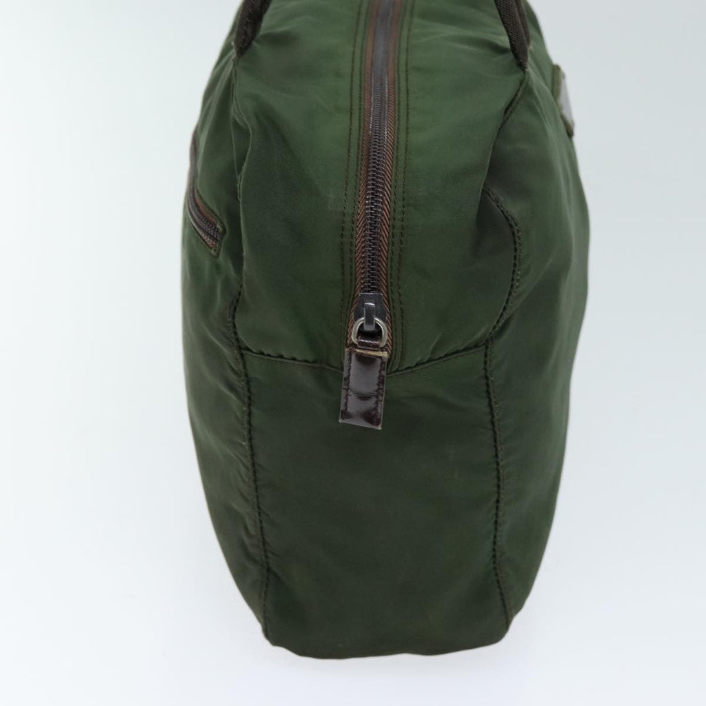 Prada Bowling Shoulder Bag Tessuto Khaki Nylon Handbag (Authentic  )