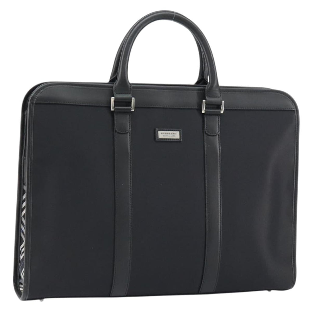 Burberry Black Label Business Bag Nylon Black Nylon Handbag (Authentic  )